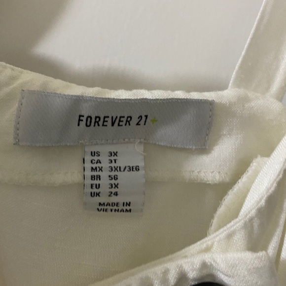 MIDI white dress forever 21 - Picture 2 of 3